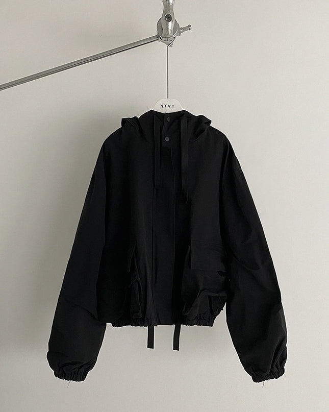 Casual Japanese Style Hooded Bomber Jacket
