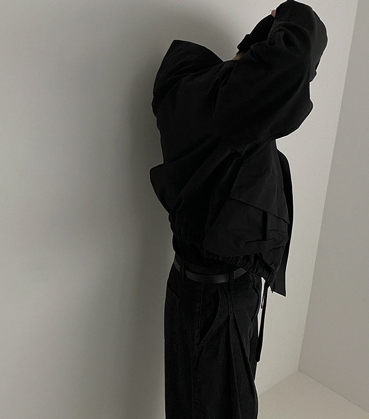 Casual Japanese Style Hooded Bomber Jacket
