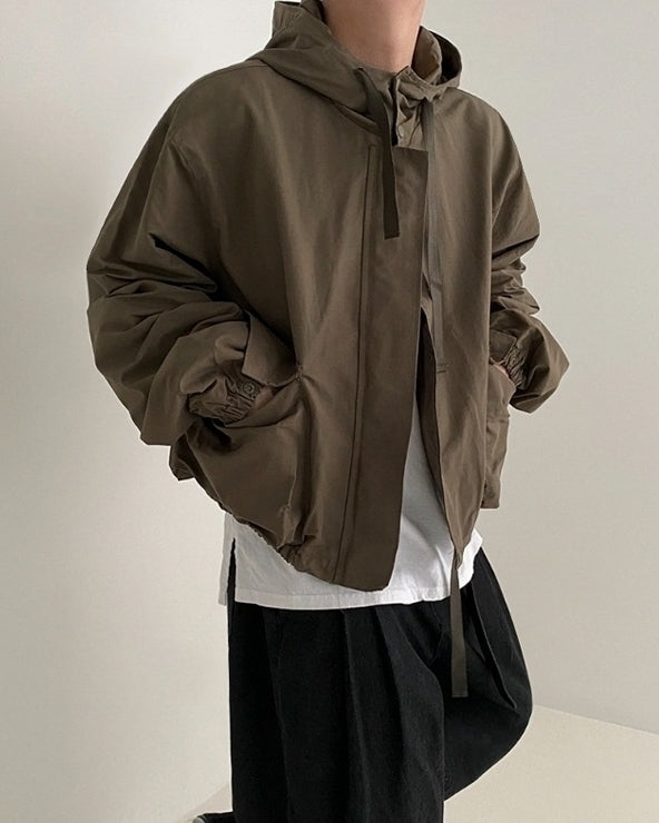 Casual Japanese Style Hooded Bomber Jacket