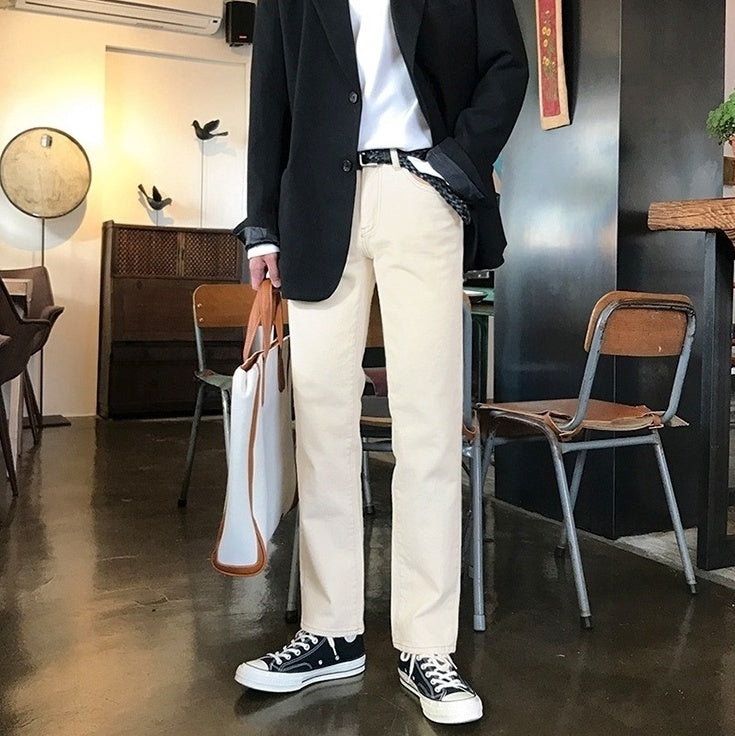 Casual Khaki Straight Wideleg Pants
