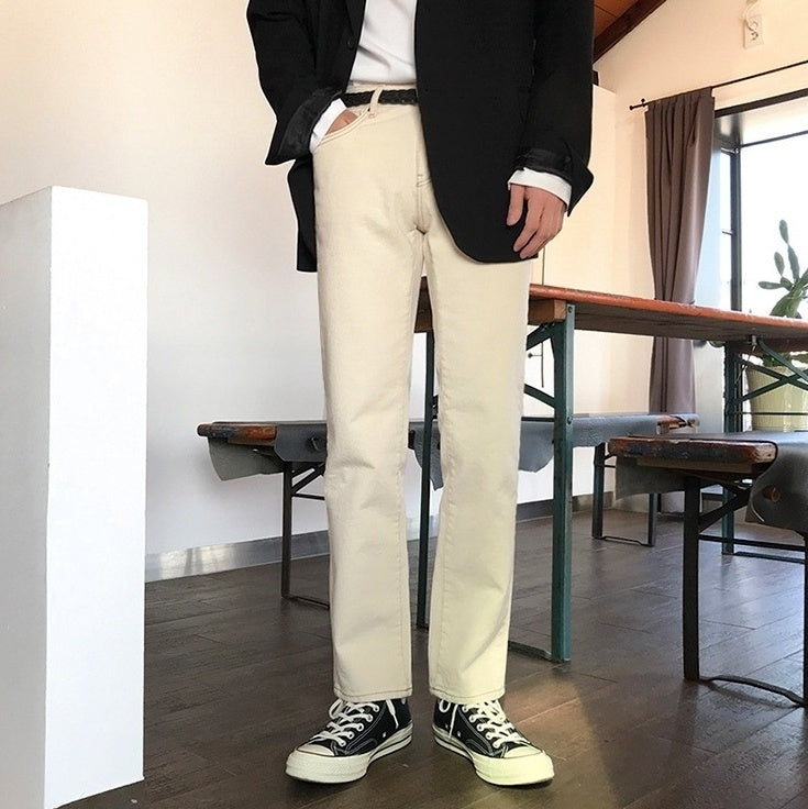 Casual Khaki Straight Wideleg Pants
