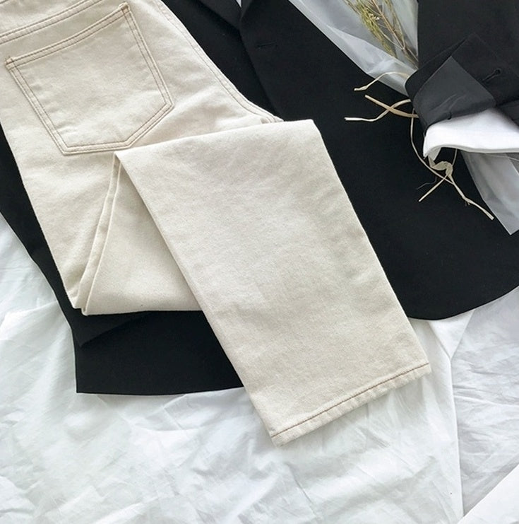 Casual Khaki Straight Wideleg Pants