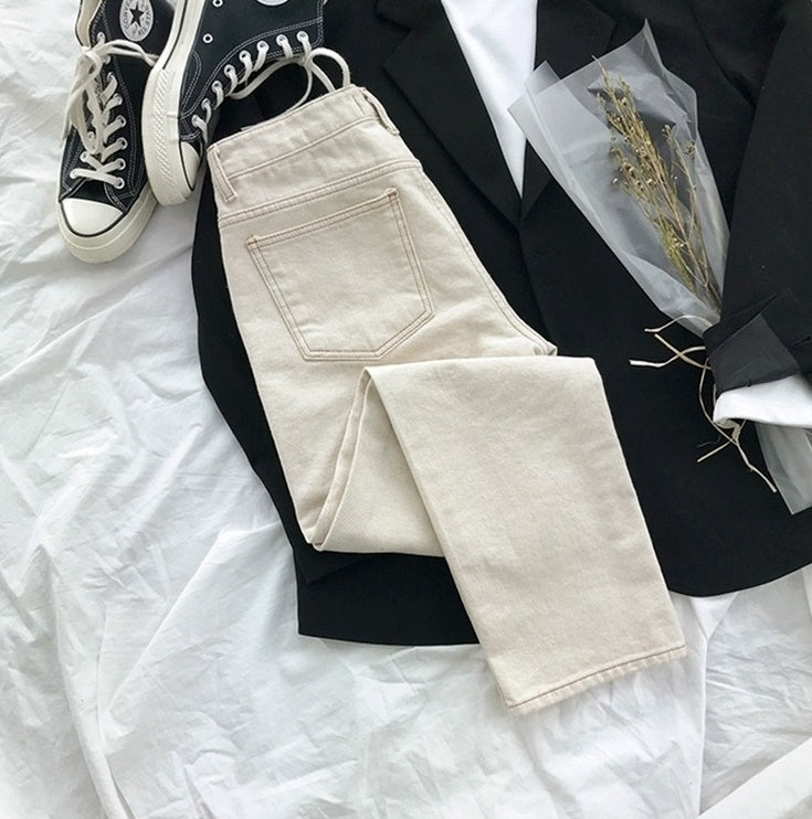 Casual Khaki Straight Wideleg Pants