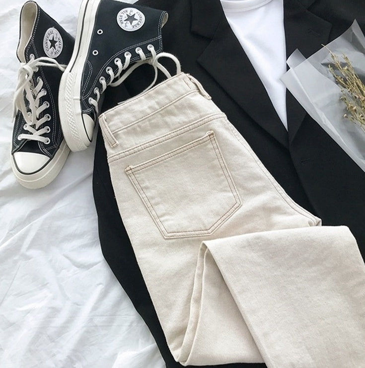 Casual Khaki Straight Wideleg Pants