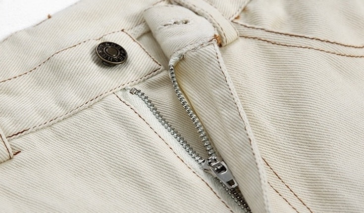 Casual Khaki Straight Wideleg Pants
