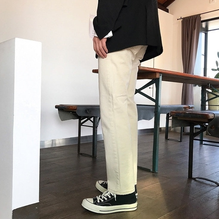 Casual Khaki Straight Wideleg Pants