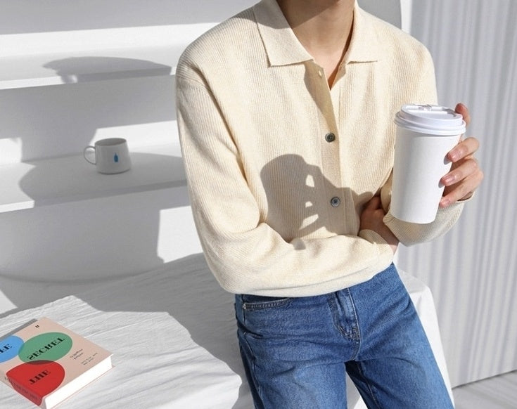 Casual Knit Cardigan Sweater