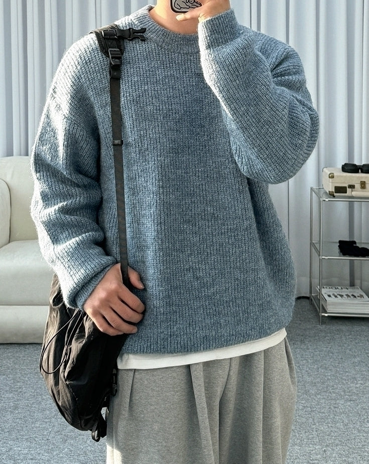 Casual Knit Pullover Sweater Cozy Autumn Style