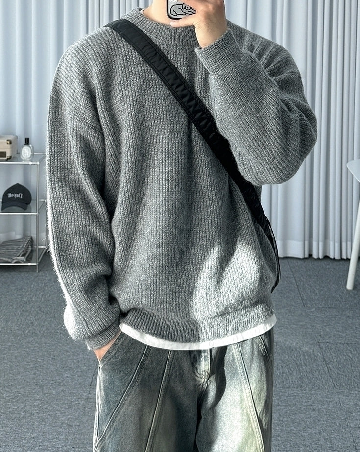 Casual Knit Pullover Sweater Cozy Autumn Style