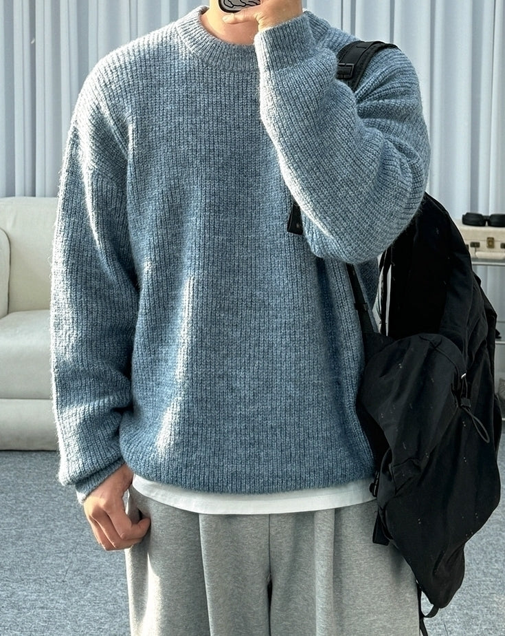 Casual Knit Pullover Sweater Cozy Autumn Style