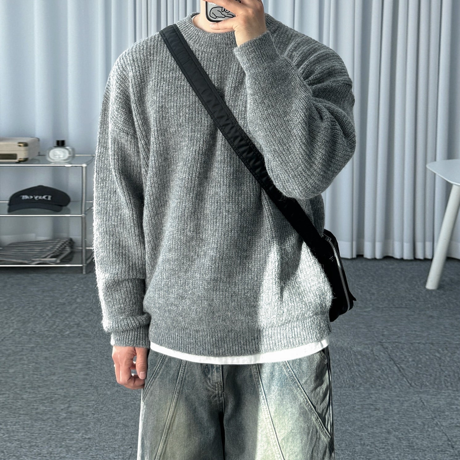 Casual Knit Pullover Sweater Cozy Autumn Style