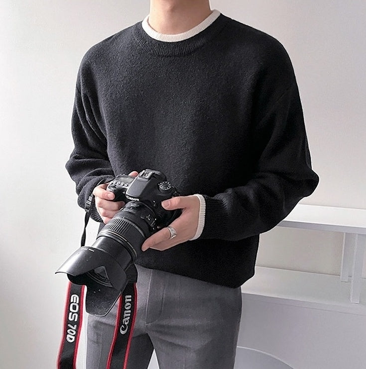 Casual Knit Pullover Sweater
