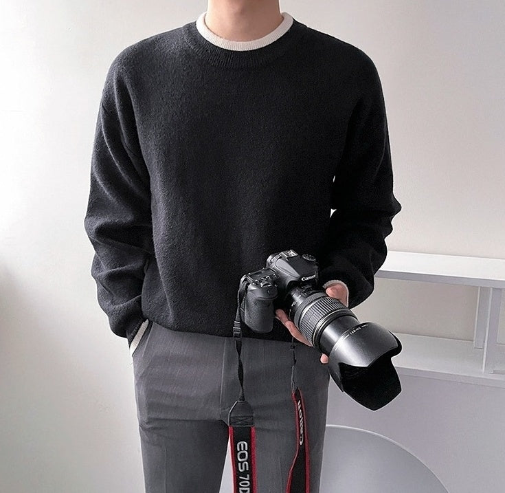 Casual Knit Pullover Sweater