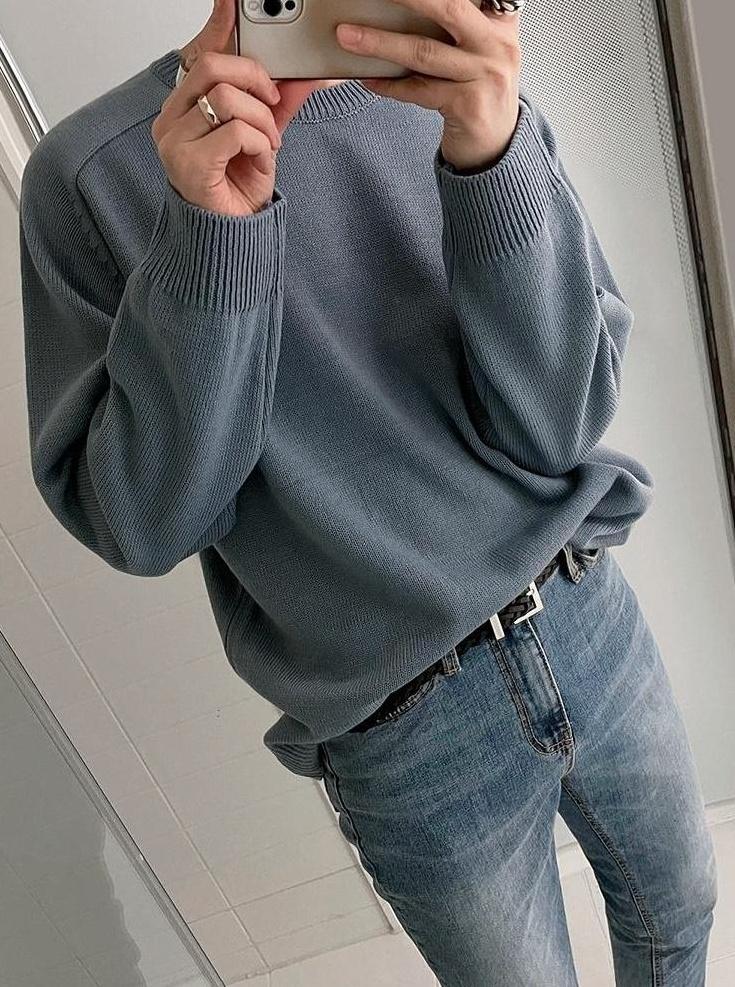 Casual Knit Pullover Sweater