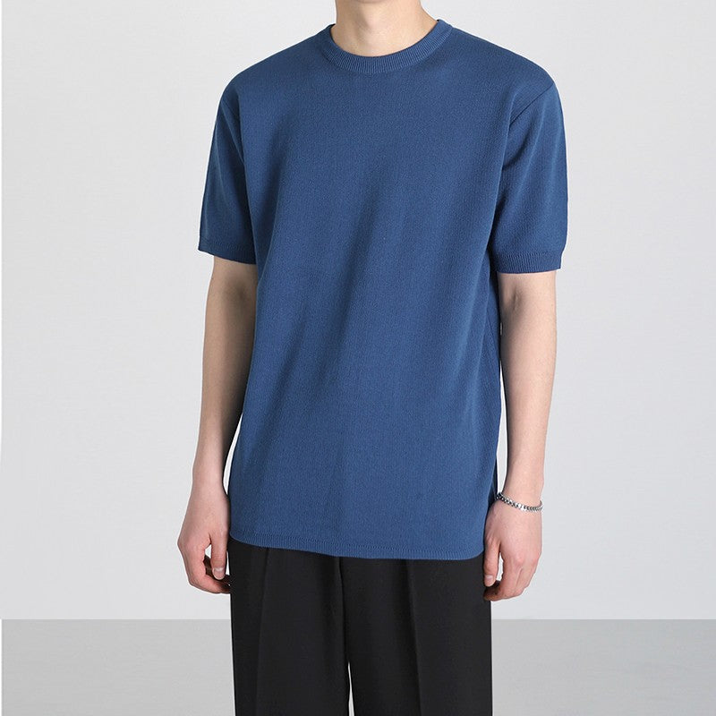 Casual Knit Short Sleeve T-Shirt