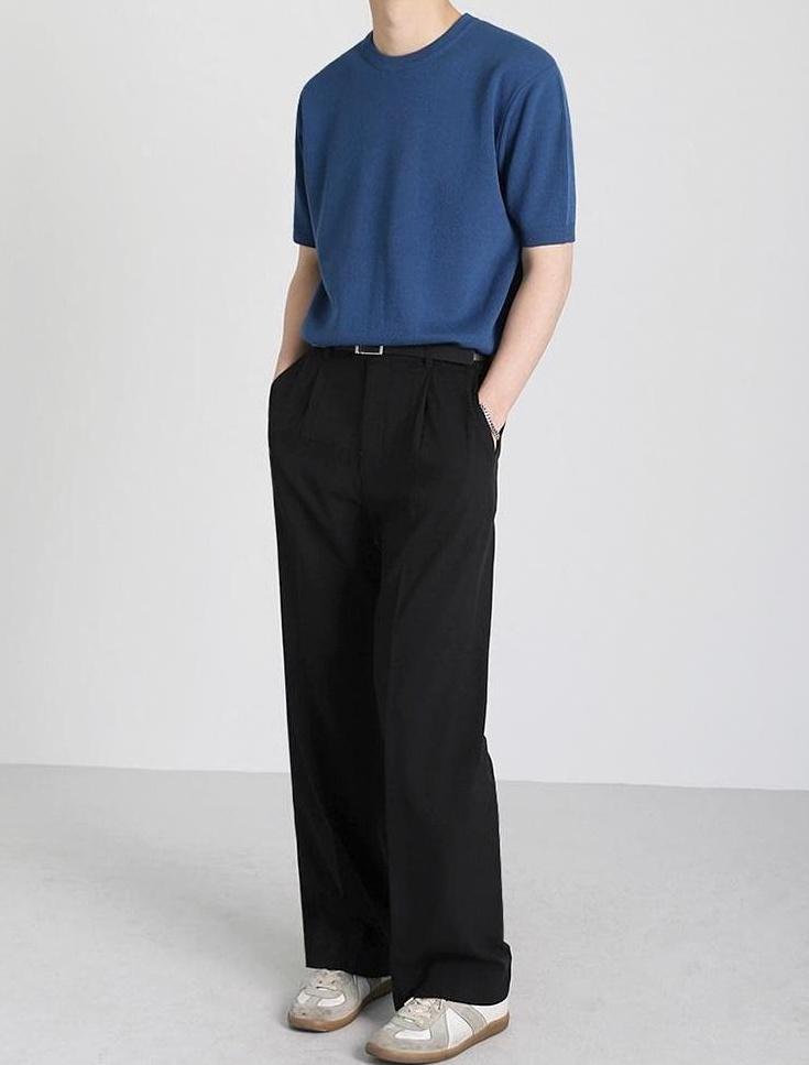 Casual Knit Short Sleeve T-Shirt