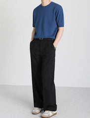 Casual Knit Short Sleeve T-Shirt