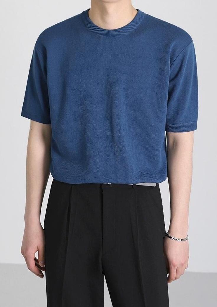 Casual Knit Short Sleeve T-Shirt