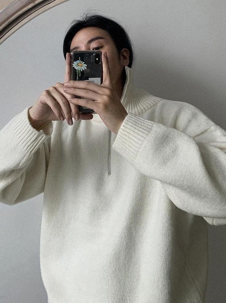 Casual Knitted Zipper Sweater