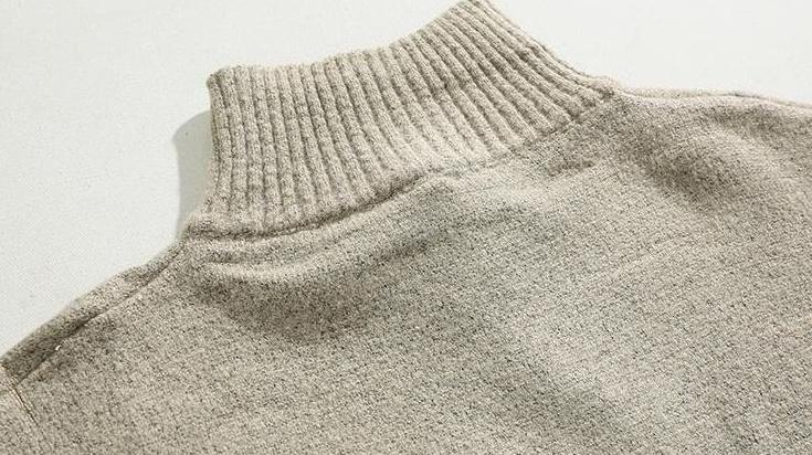 Casual Knitted Zipper Sweater