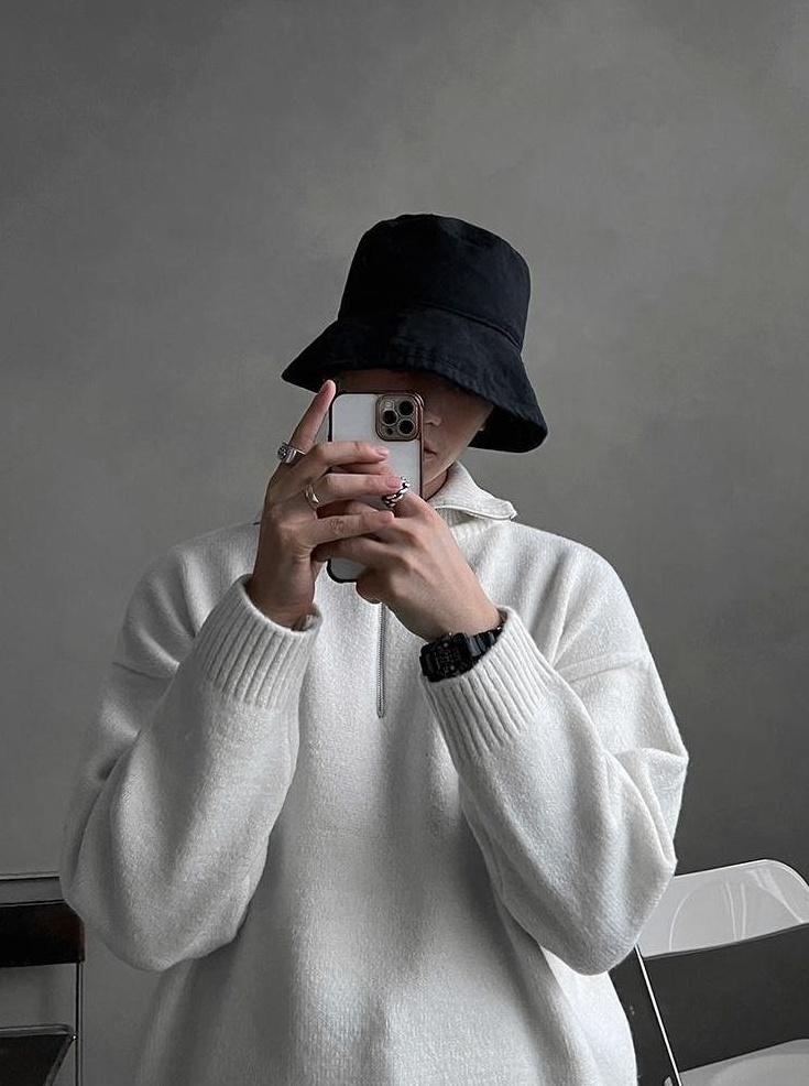 Casual Knitted Zipper Sweater
