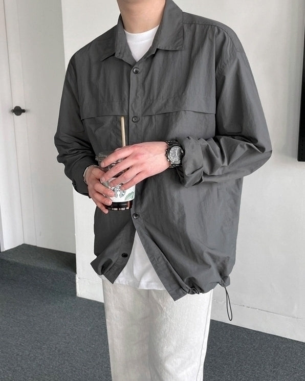 Casual Lightweight Long Sleeve Jacket Shirt