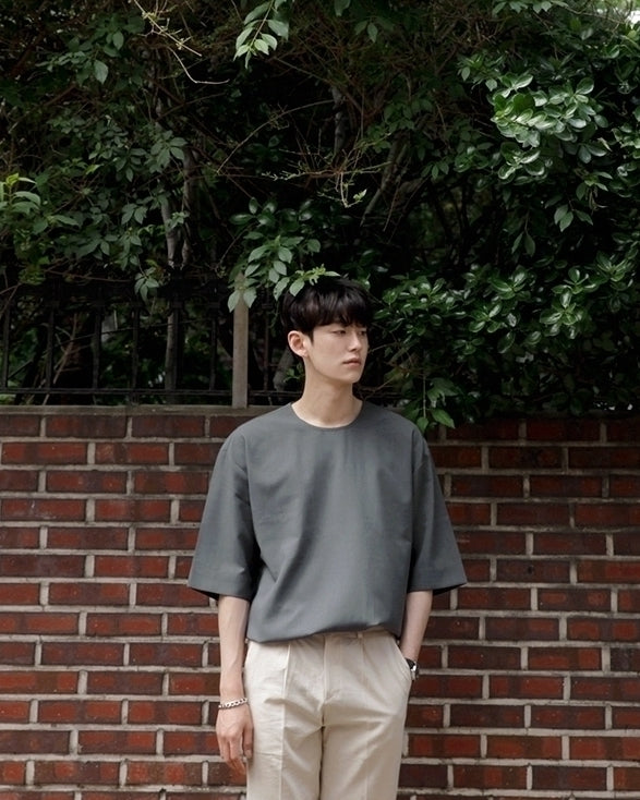 Casual Linen Short Sleeve Relaxed Fit T Shirt