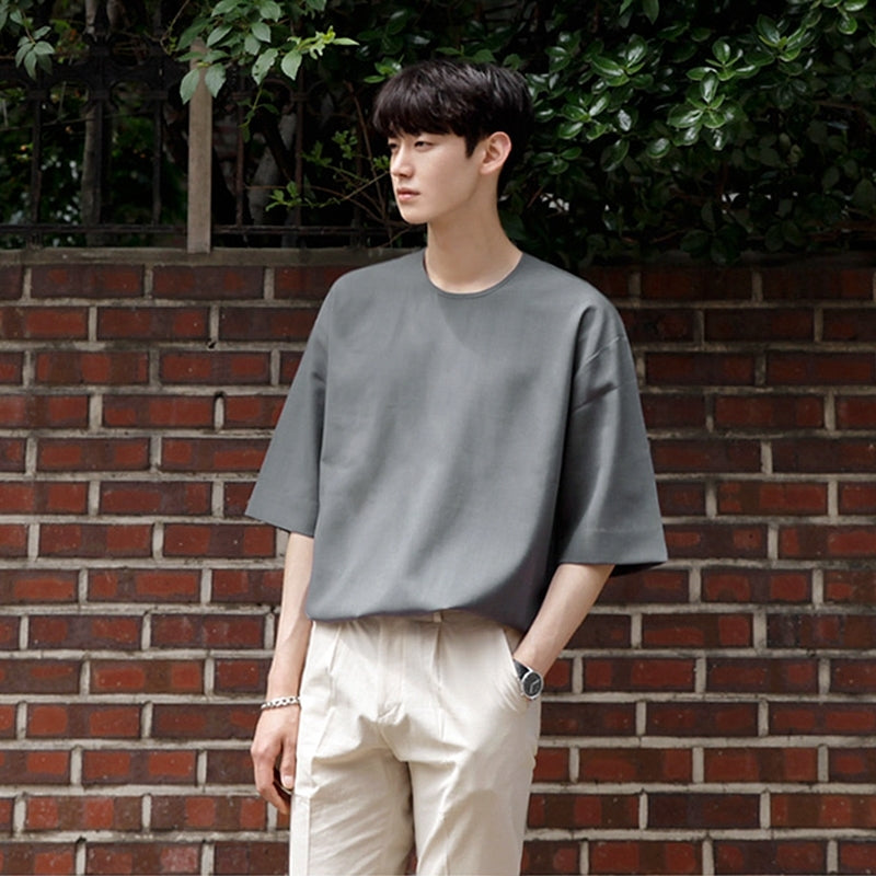 Casual Linen Short Sleeve Relaxed Fit T Shirt
