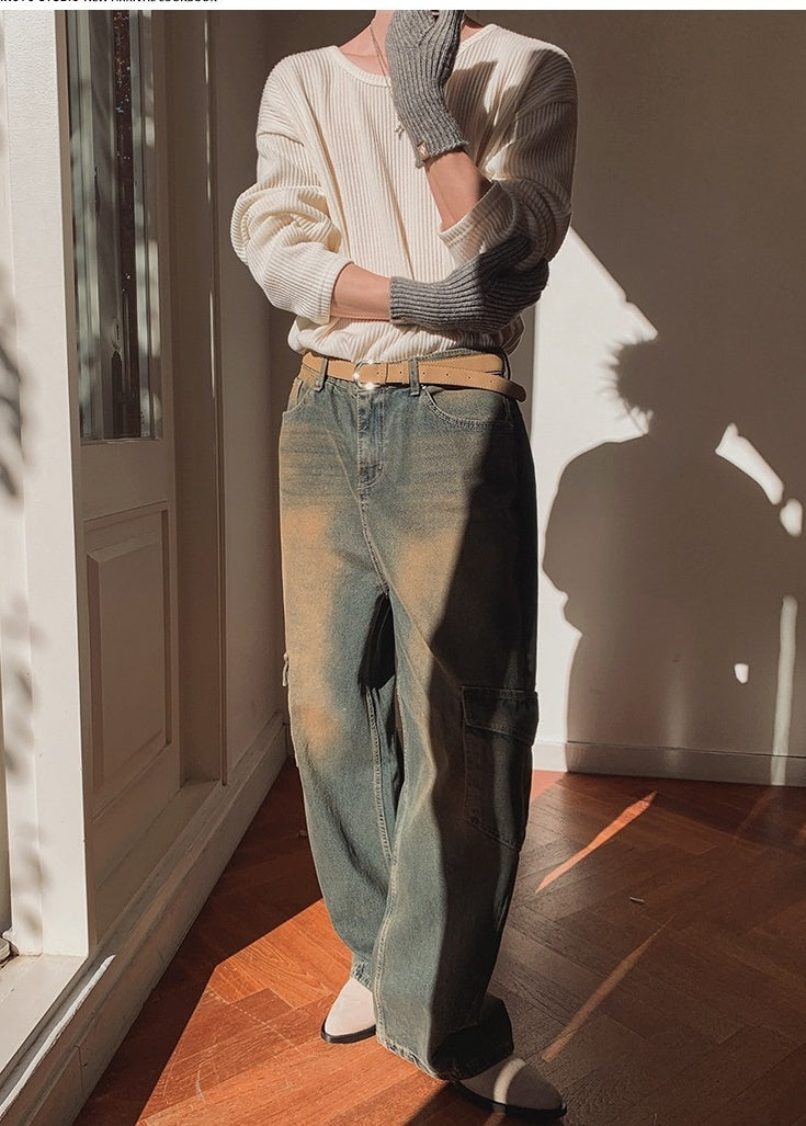 Casual Long Sleeve Textured T-Shirt