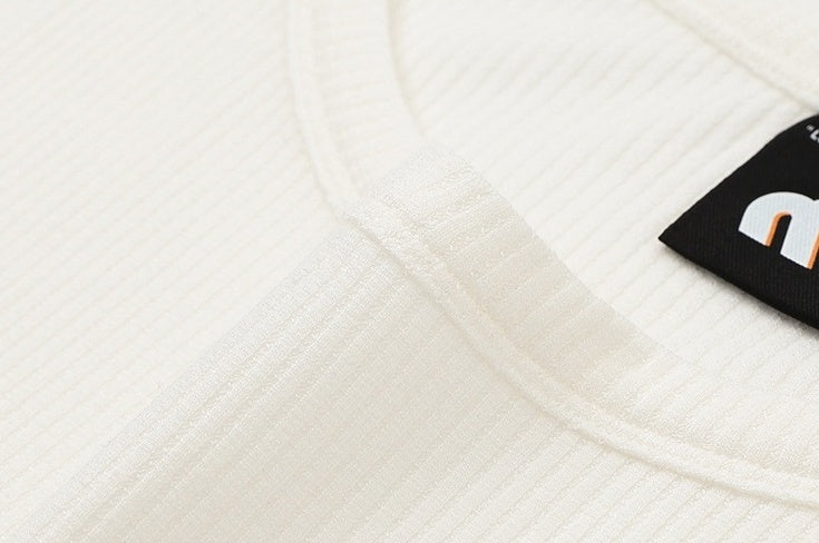 Casual Long Sleeve Textured T-Shirt
