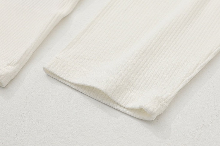 Casual Long Sleeve Textured T-Shirt