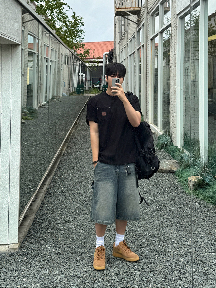 Relaxed Crew Neck Short Sleeve T Shirt