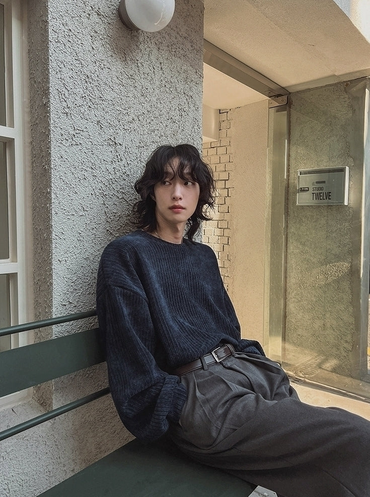Casual Loose Crewneck Pullover Sweatshirt