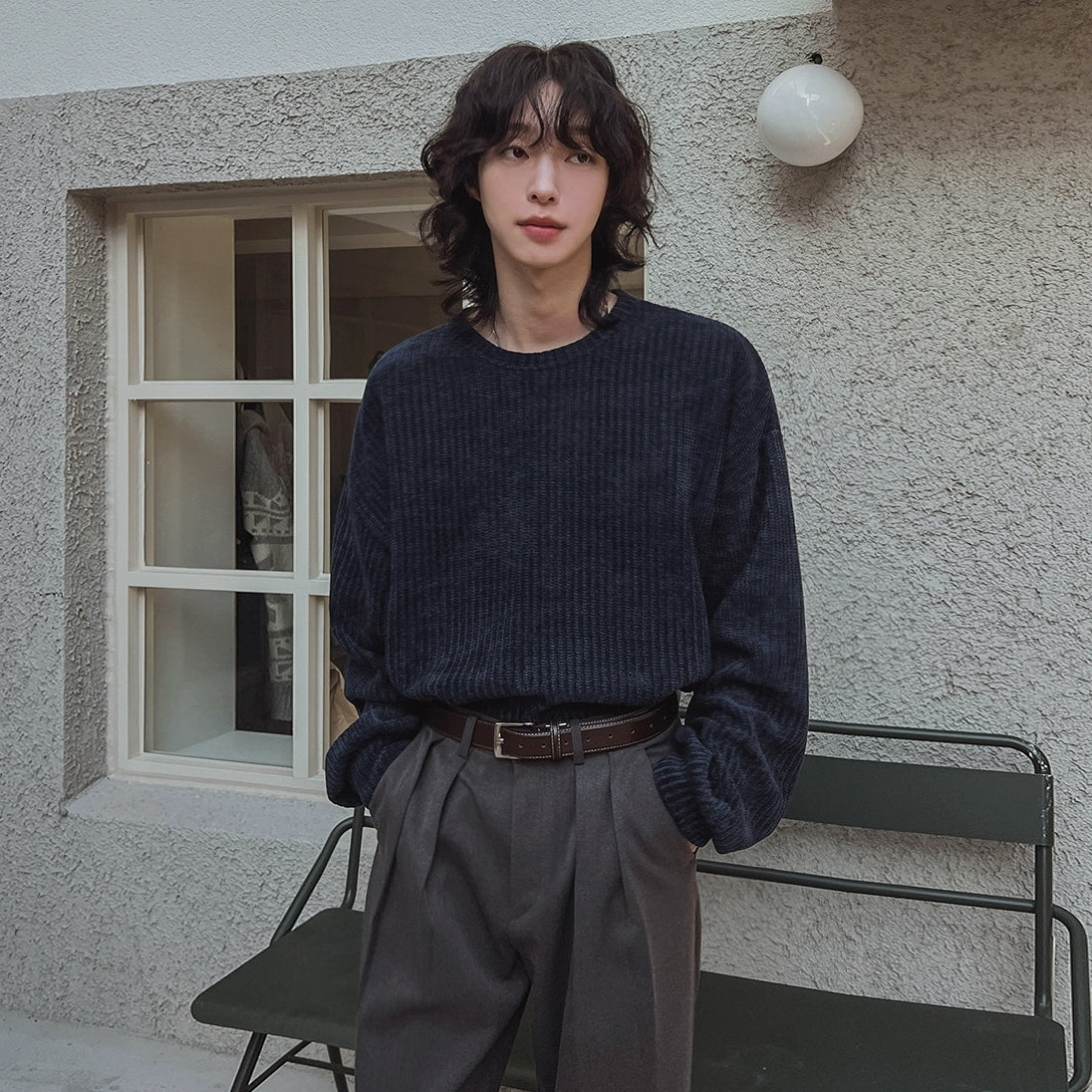 Lazy Crew Neck Pullover Sweatshirt Casual Loose Korean Style
