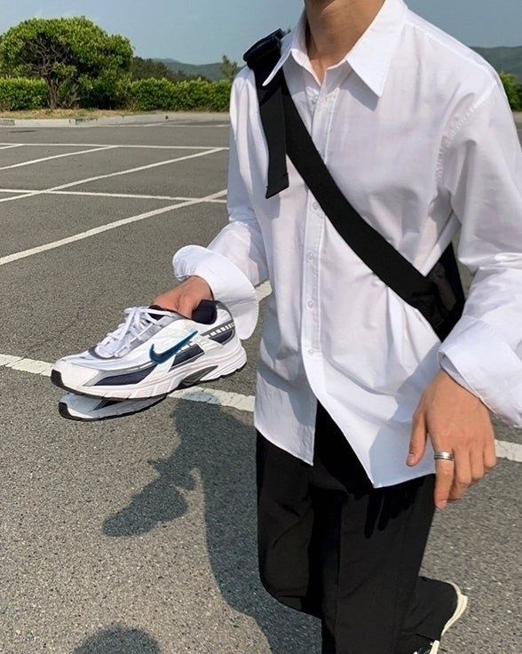 Casual Loose Fit Blue Shirt