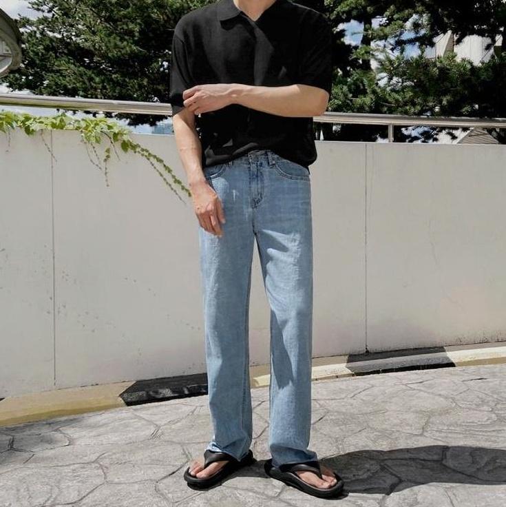 Casual Loose Fit Denim Trousers