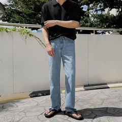 Casual Loose Fit Denim Trousers