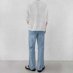 Casual Loose Fit Denim Trousers