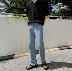 Casual Loose Fit Denim Trousers