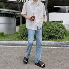 Casual Loose Fit Denim Trousers