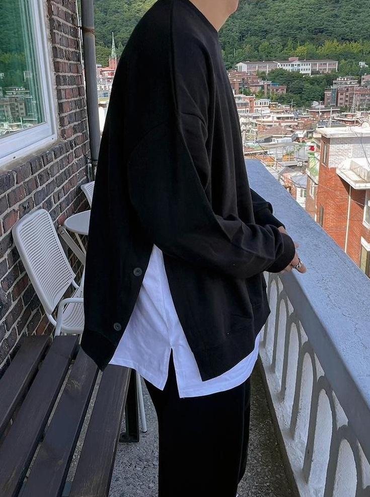 Casual Loose Fit Layered Pullover Sweater