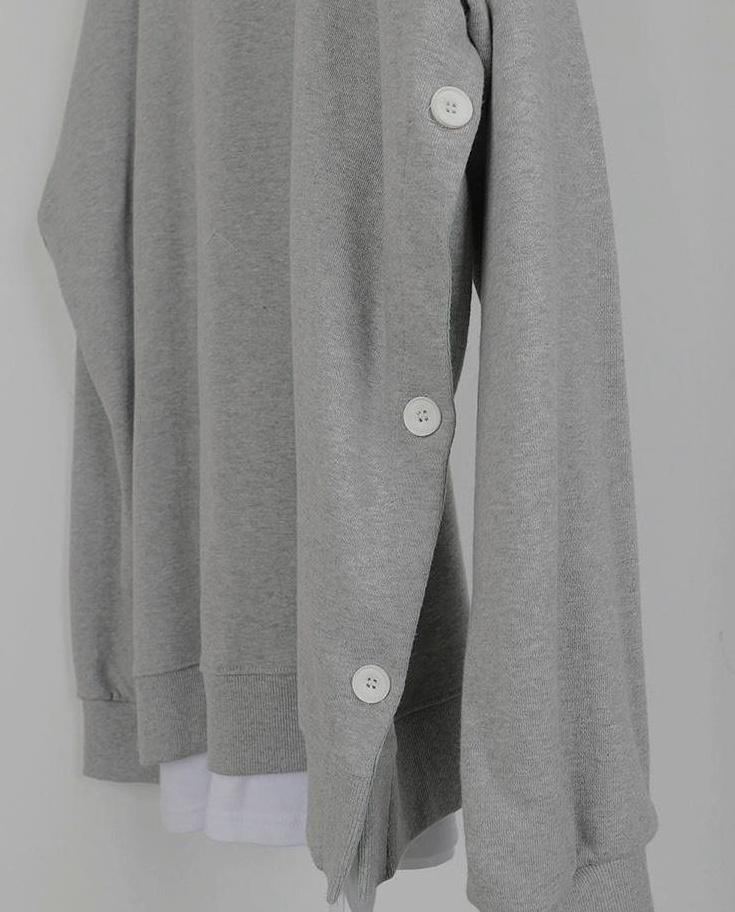 Casual Loose Fit Layered Pullover Sweater