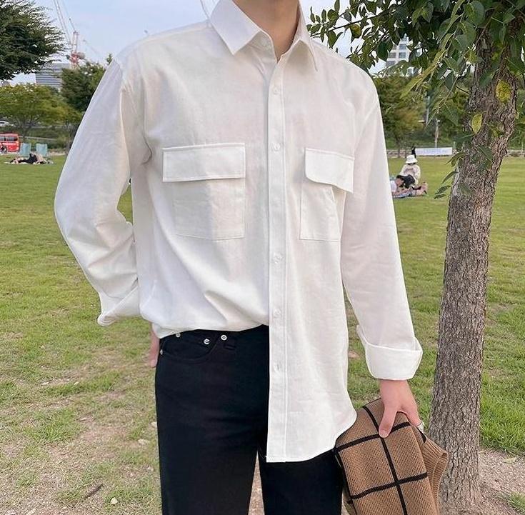 Casual Loose Fit Long Sleeve Shirt