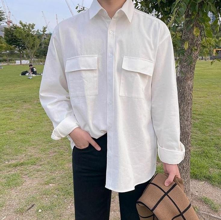 Casual Loose Fit Long Sleeve Shirt