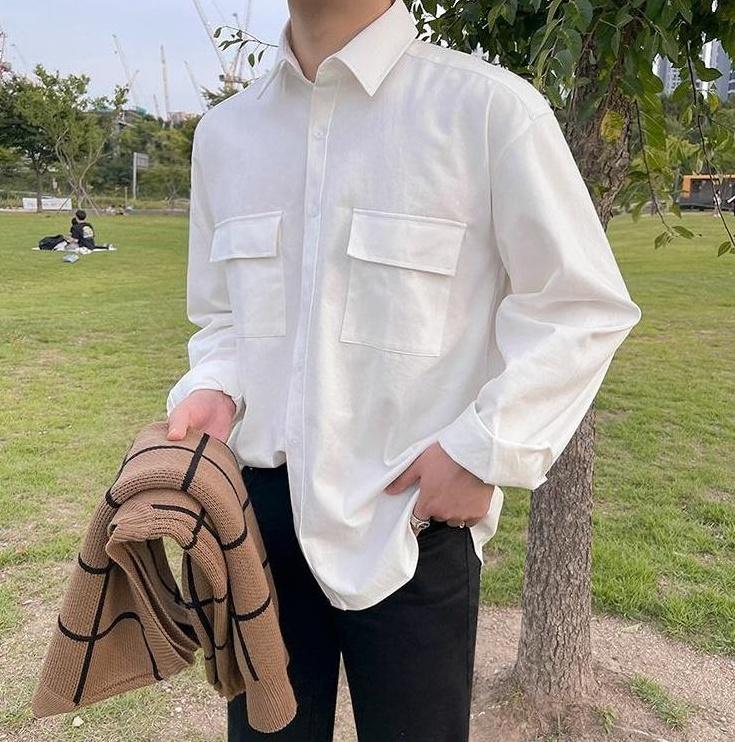 Casual Loose Fit Long Sleeve Shirt