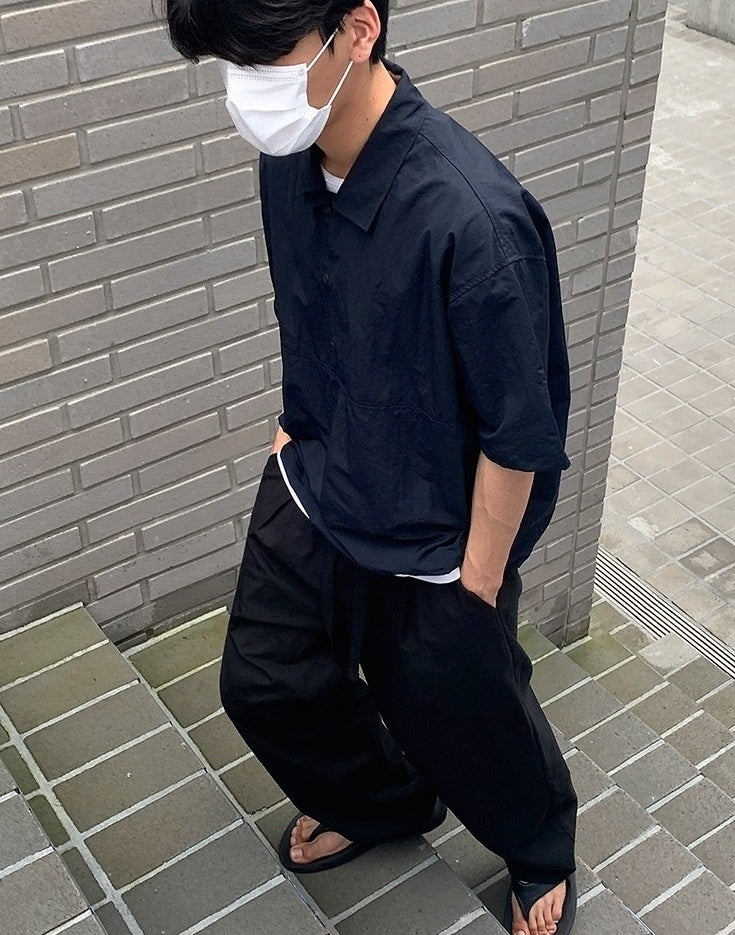 Casual Loose Fit Short Sleeve Shirt