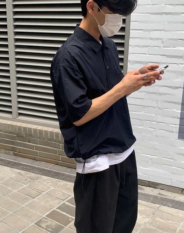 Casual Loose Fit Short Sleeve Shirt