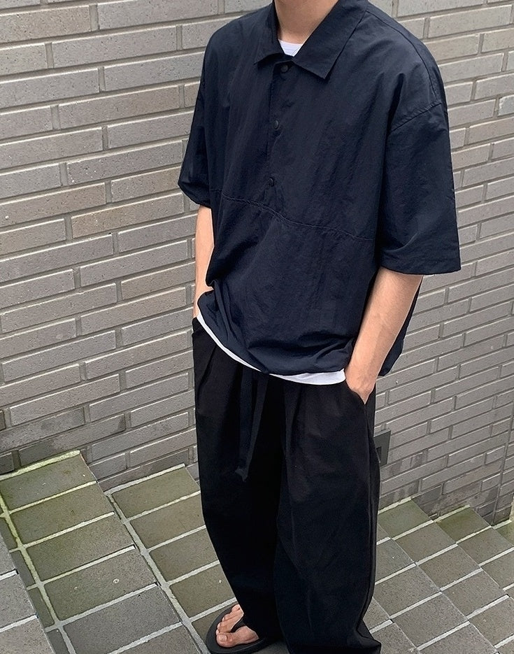 Casual Loose Fit Short Sleeve Shirt