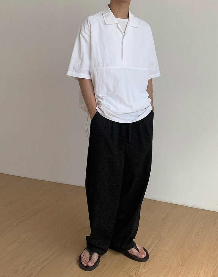 Casual Loose Fit Short Sleeve Shirt