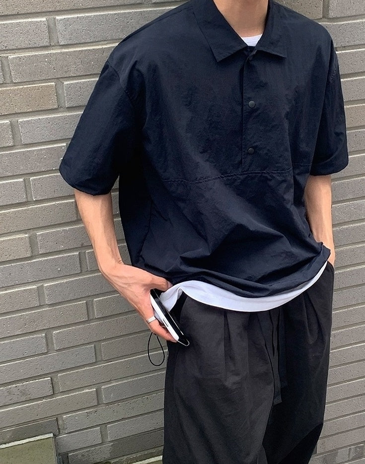Casual Loose Fit Short Sleeve Shirt